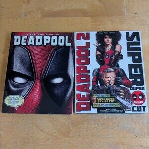 Deadpool and Deadpool 2 Super Dupre Cut Blu ray lot Ryan Reynolds Josh Brolin